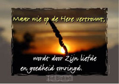 POSTER A3 MAAR WIE OP DE HERE VERTROUWT