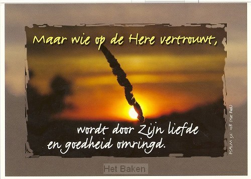 WENSKAART MAAR WIE OP DE HERE VERTROUWT