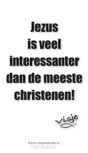 Kaart visje Jezus is veel interessanter