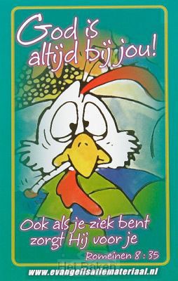 MINIKAART BIJBELTJE GOD IS ALTIJD BIJ JO
