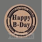 Stickerrol 500 kraft  happy Birthday