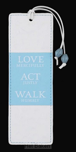 FAUX LEATHER BOOKMARK LOVE ACT WALK