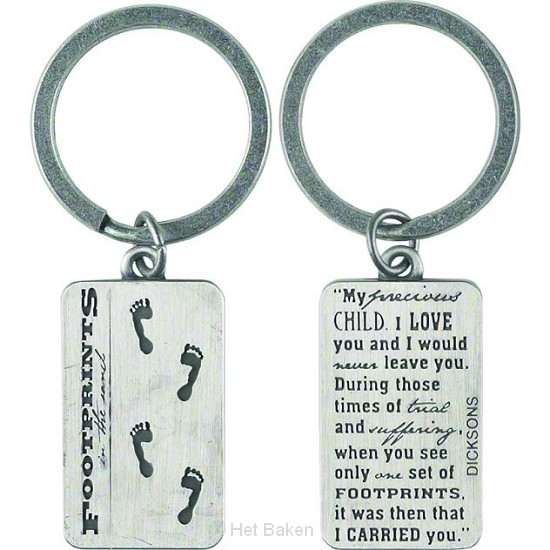 Footprints - Keyring Rectangle