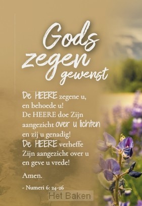 Gods zegen gewenst