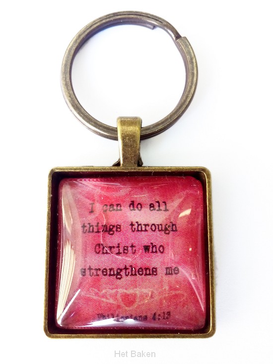 I can do all things - Retro Style Keyrin