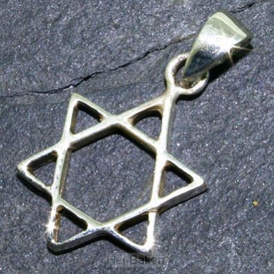 Silver pendant star of David 19mm