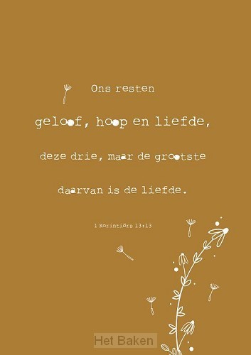 Metal deco geloof hoop en liefde