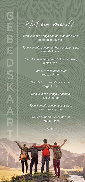 Gebedskaart Wat een vriend