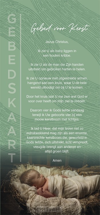 Gebedskaart Gebed voor Kerst