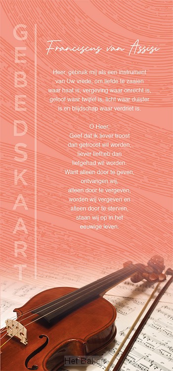 Gebedskaart Franciscus van Assisi