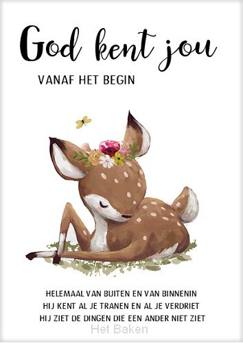 Kaart Hertje God kent jou