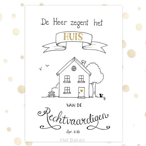 Poster de Heer zegent het huis