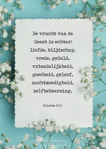 Kaart vrucht van de Geest
