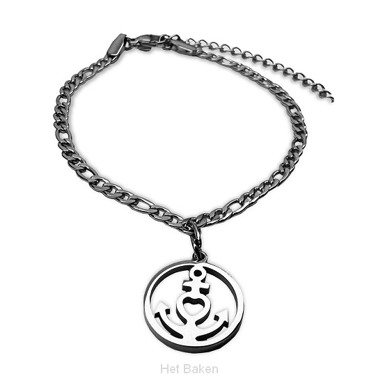 Armband hanger geloof hoop liefde zilver