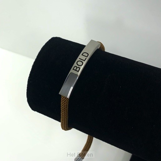 Touwarmband bold bruin