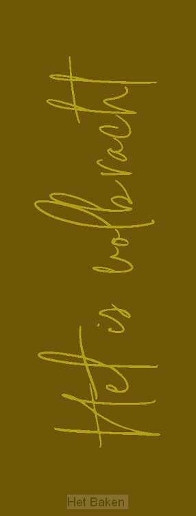 Boekenlegger het is volbracht