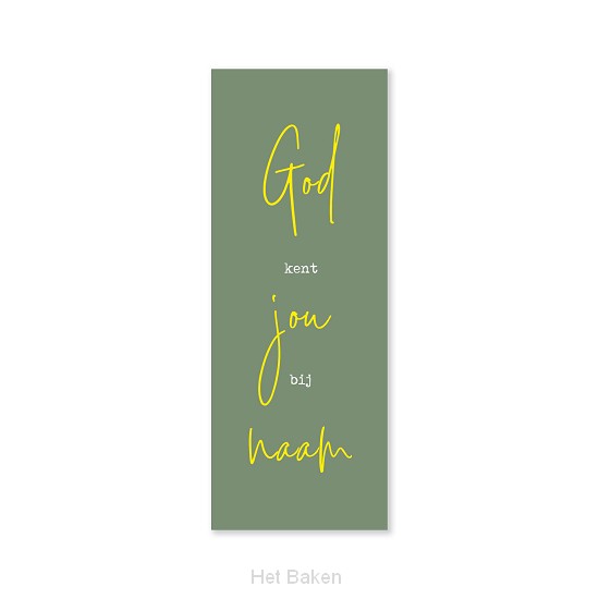 Boekenlegger God kent jou bij naam
