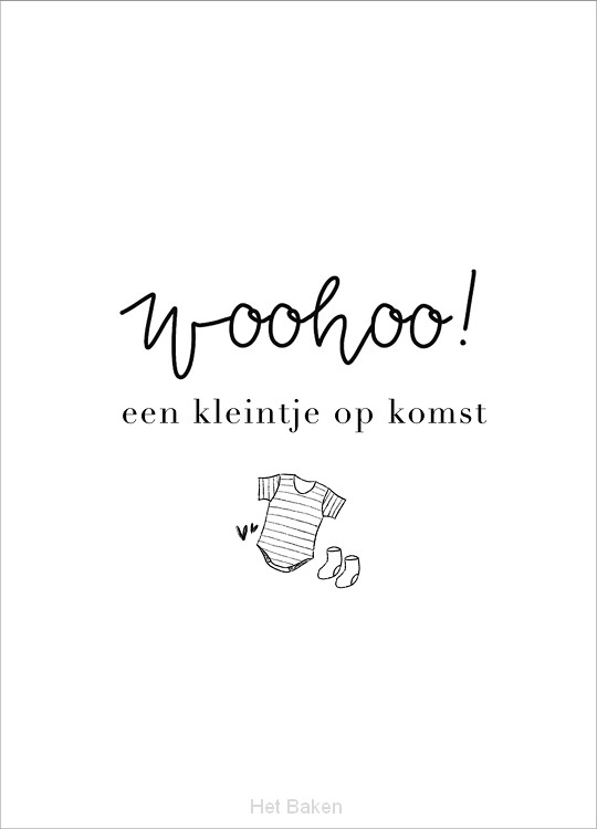 Kaart  Een kleintje op komst