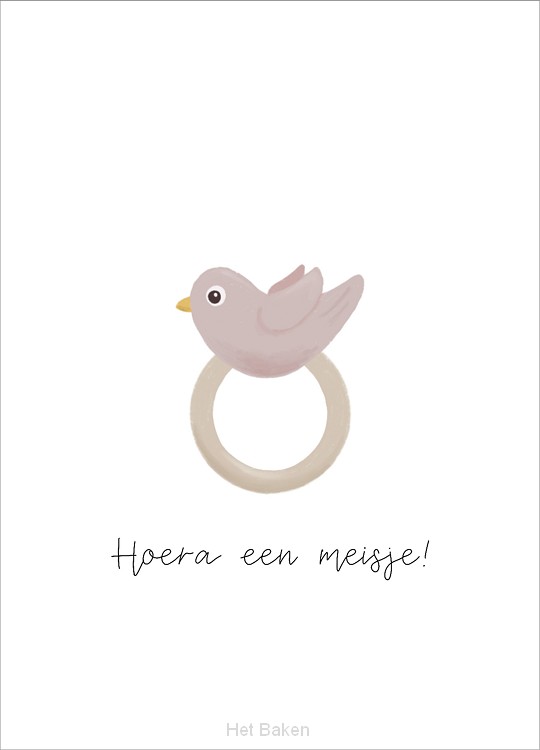 Kaart Hoera een meisje