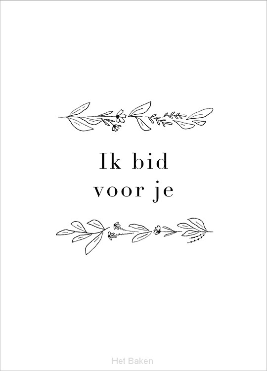 Kaart Ik bid voor je