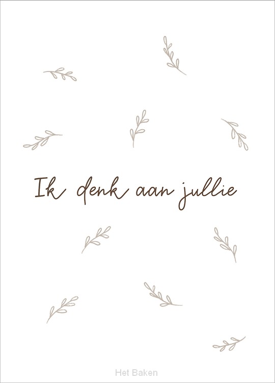 Kaart Ik denk aan jullie