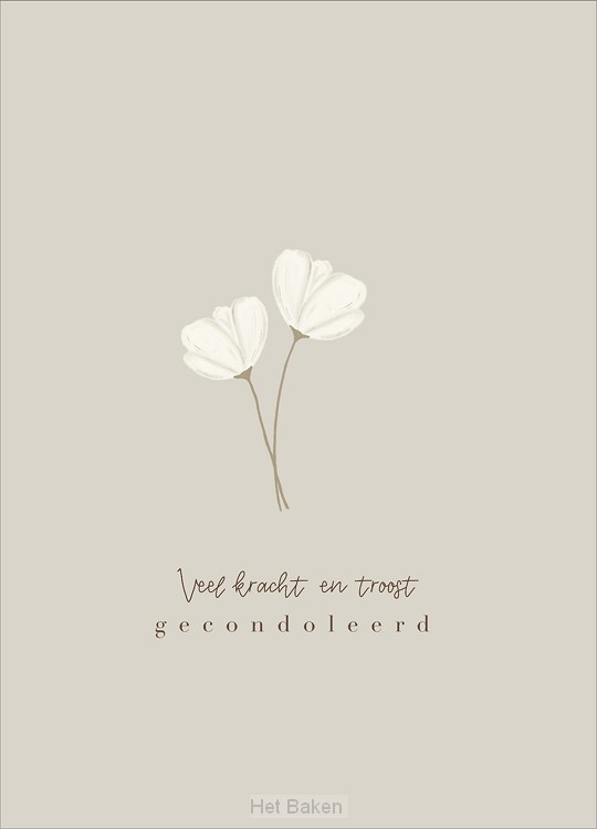 Kaart Gecondoleerd - bloemen