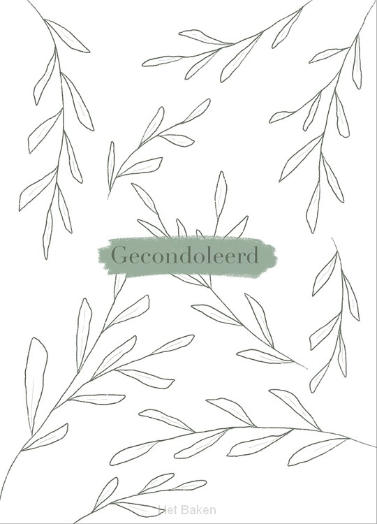 Kaart Gecondoleerd - blaadjes
