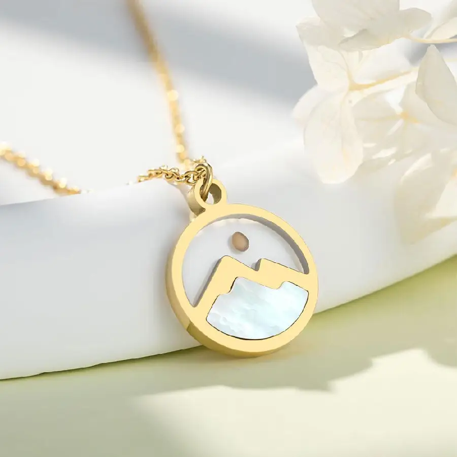 Mustardseed stainless steel necklace gol