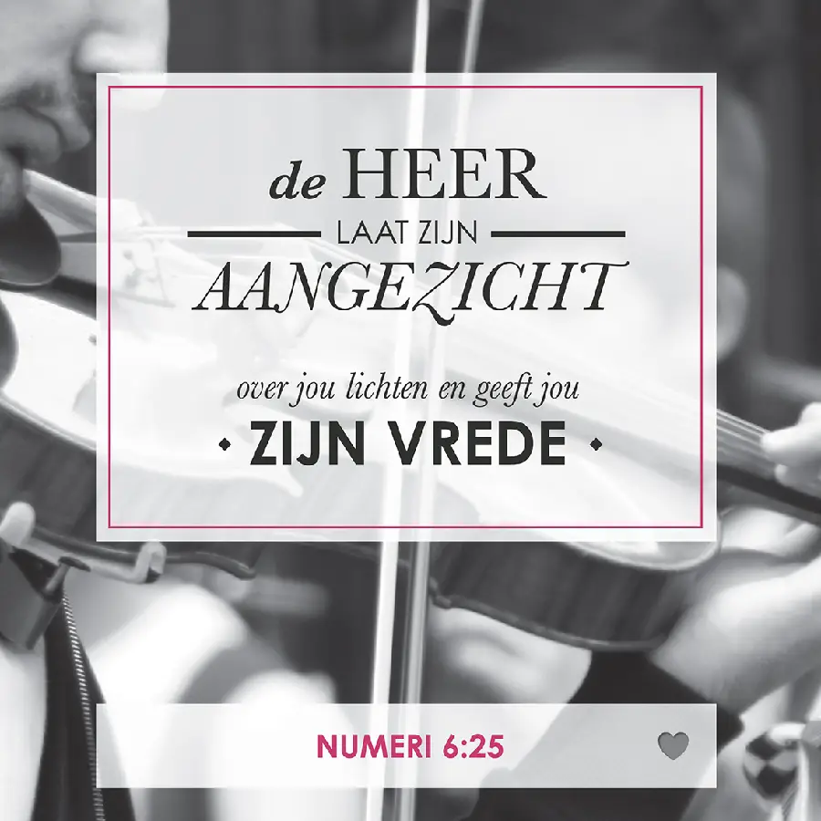Wenskaart De Heer laat Zijn aangezicht