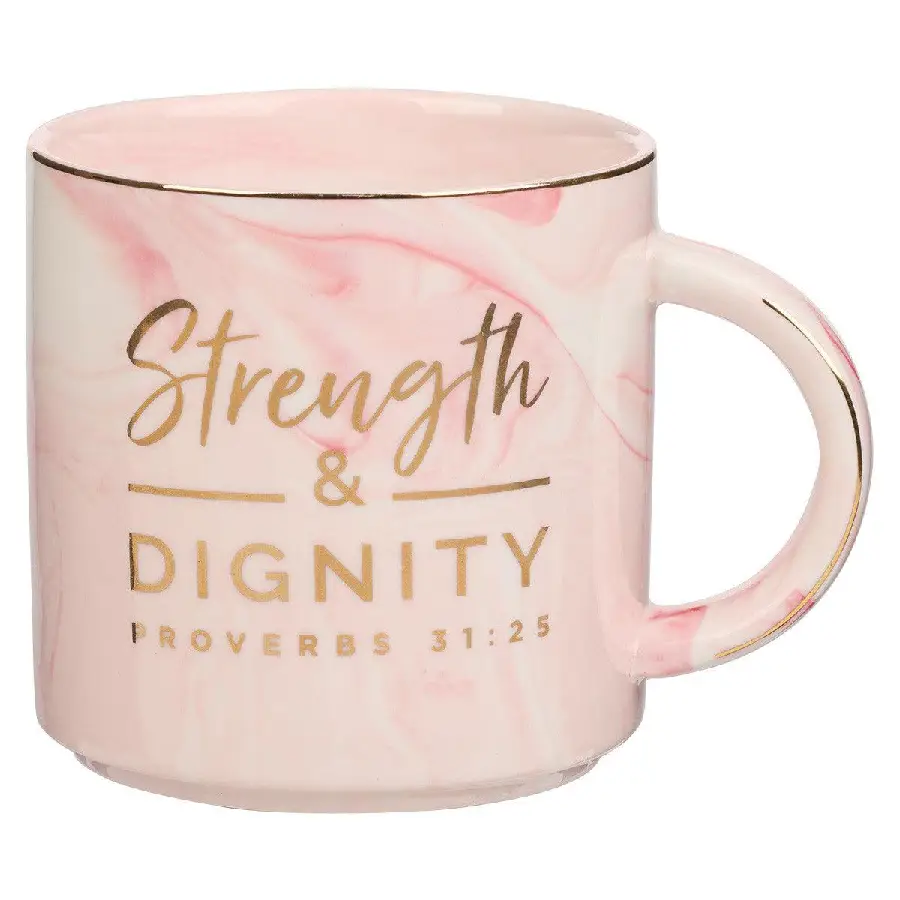 Strength and Dignity Pink Marbled