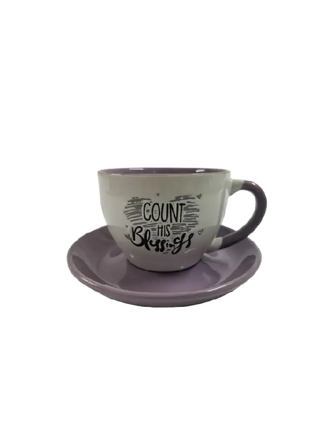 Cup & saucer Count His blessings