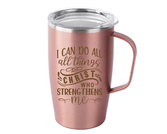 Tumbler Mug Rose Gold I can do all thing