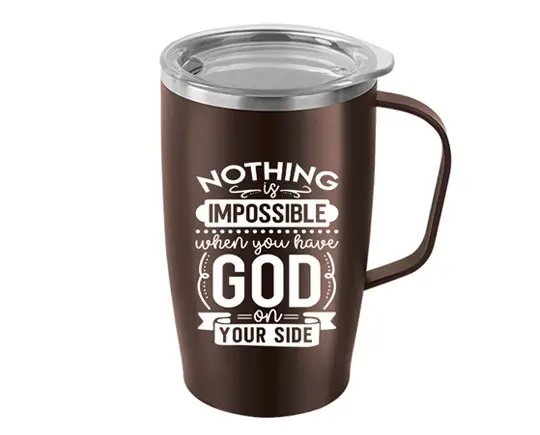 Tumbler Mug Brown Nothing is impossible