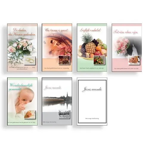 WENSKAARTENBOEKJES SET 7