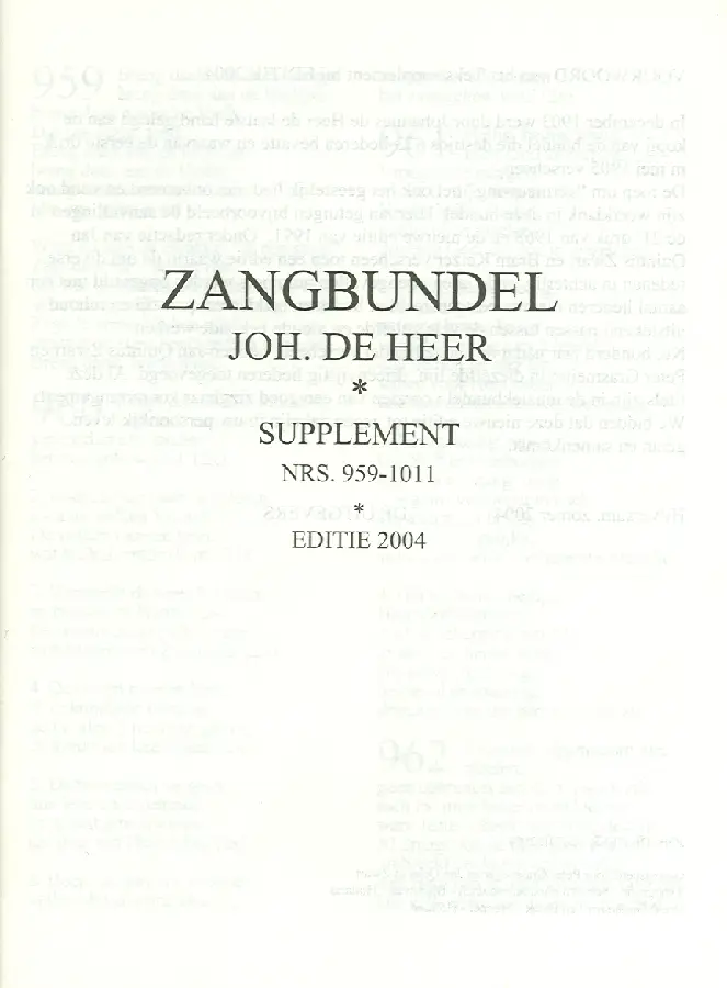 ZANGBUNDEL TEKSTAANVULLING