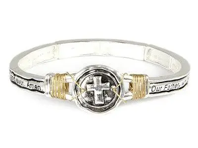 Stretch bracelet Cross-Our Father