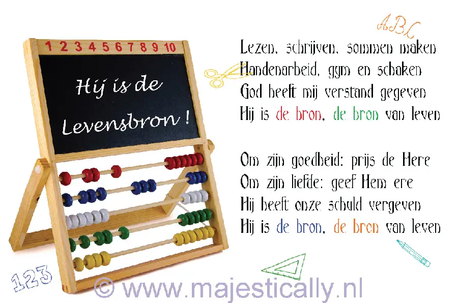 Kinderkaart de bron van leven