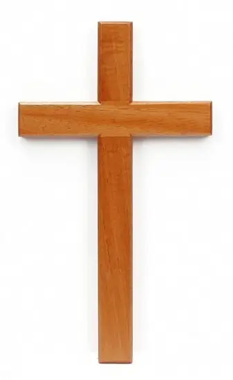 Kruis hang 50cm blank hout