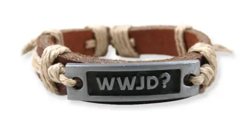 Leather bracelet wwjd