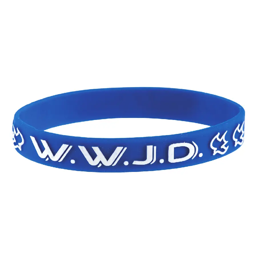 W.W.J.D Armband (blau)