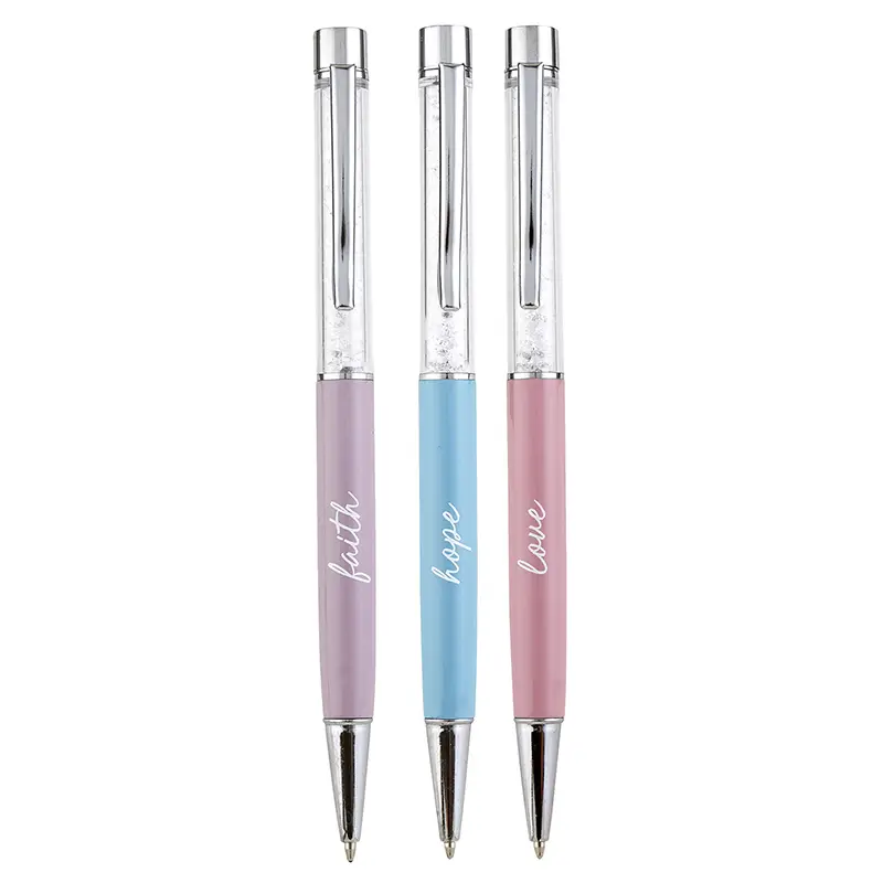 Crystal pen set faith hope love set3