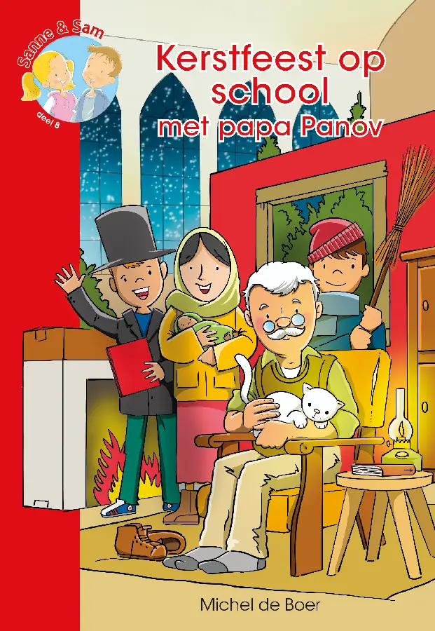 Kerstfeest op school met papa panov