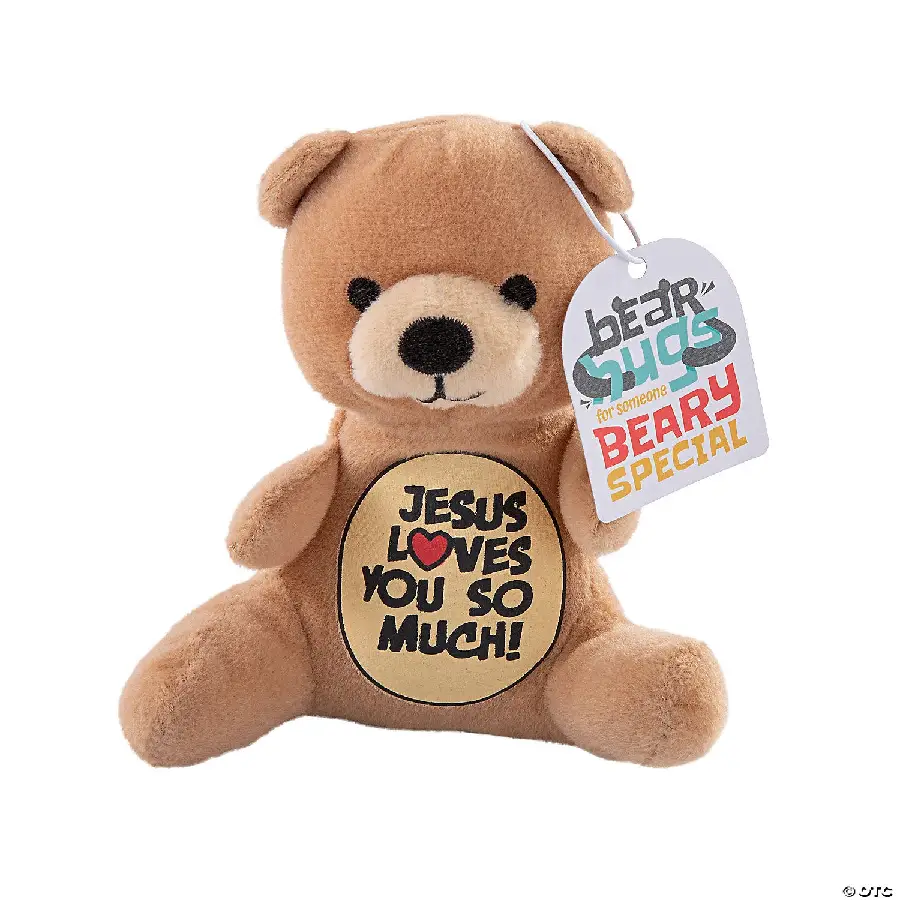 Jesus loves you stuffed bear