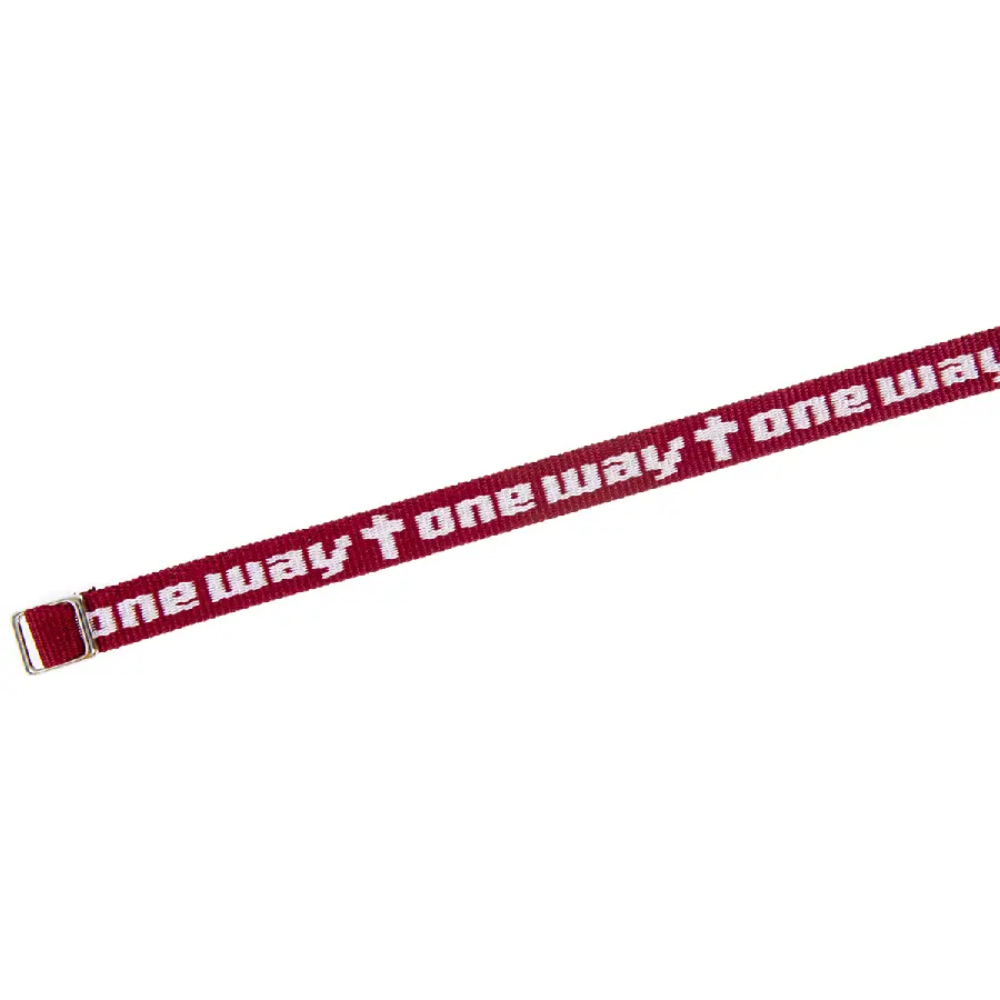 Armband geweven one way d rood