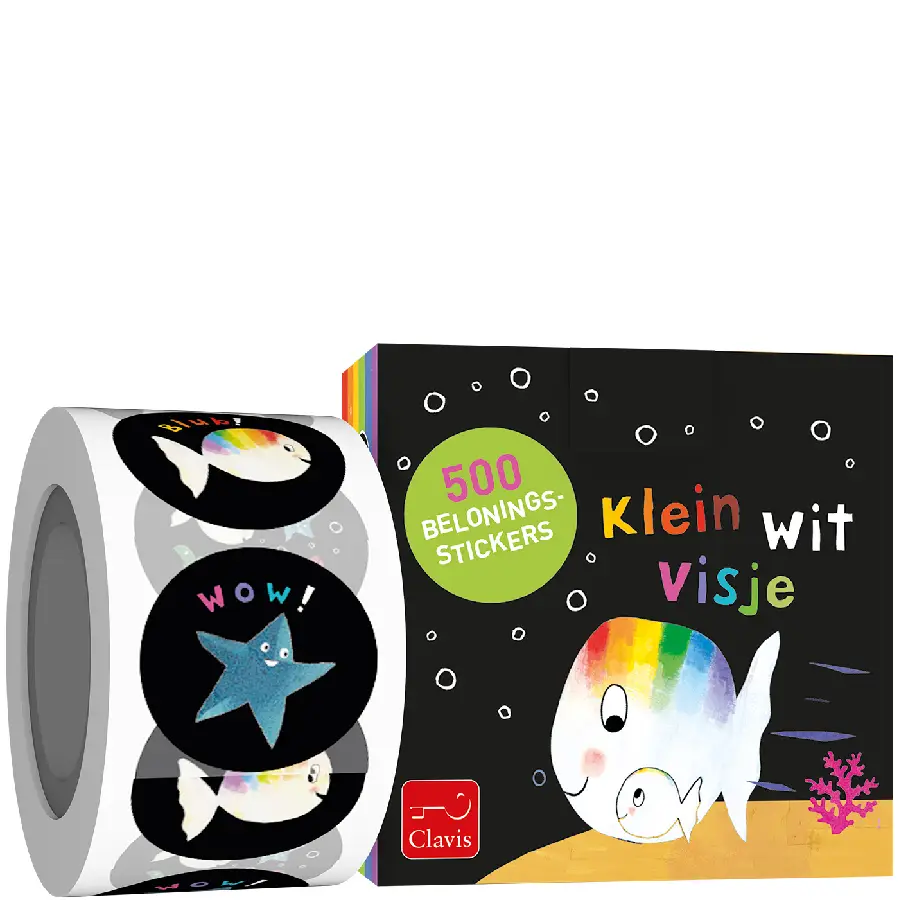 Klein wit visje beloningsstickers