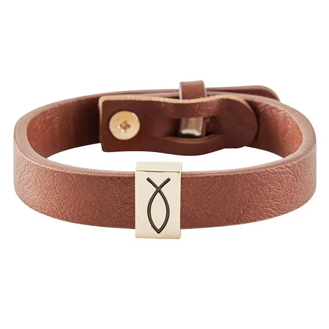 Leather Bracelet Ichtys