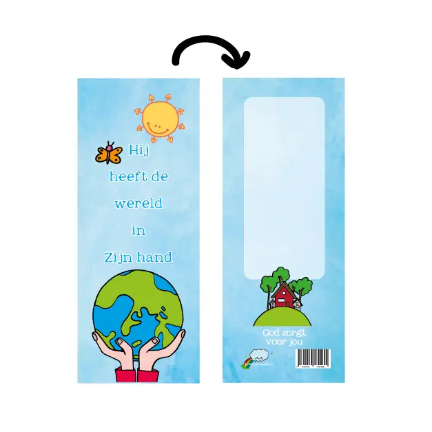 Boekenlegger Hij houdt de wereld in Zijn