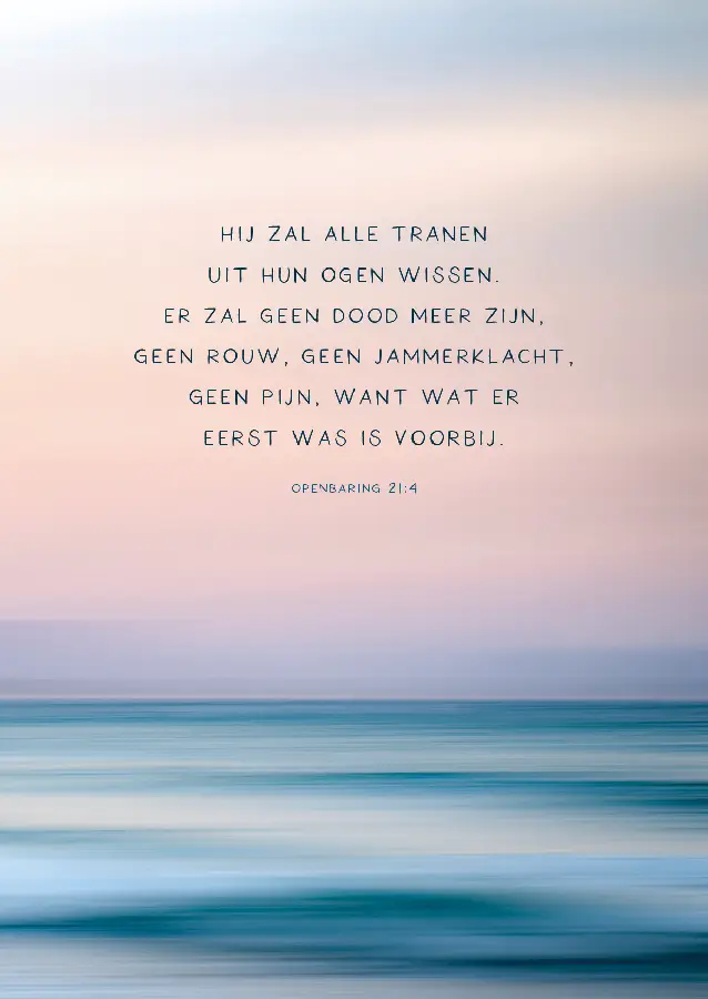 Poster A4 Hij zal alle tranen