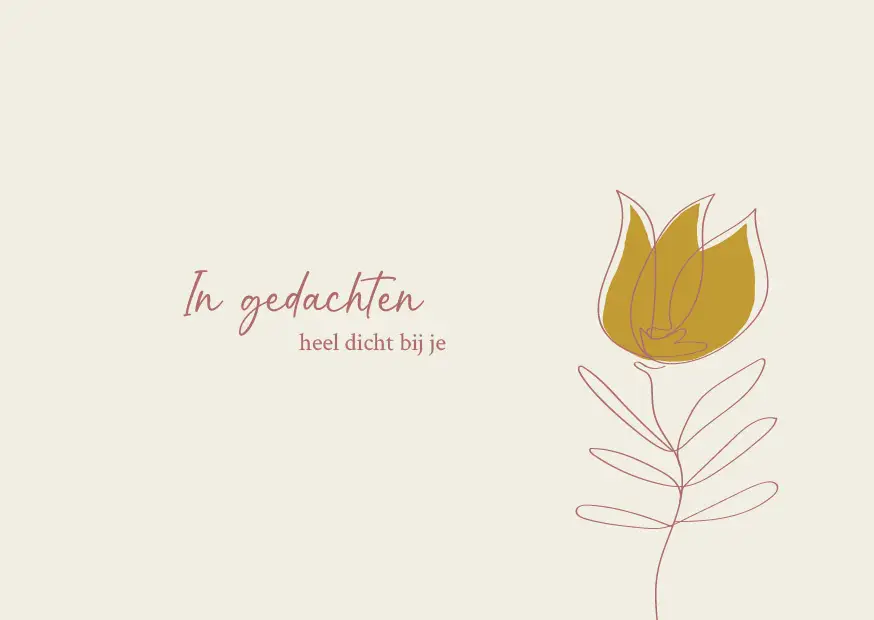 In gedachten heel dicht bij je