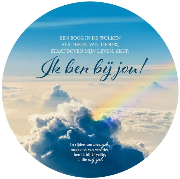 Muurcirkel Een boog in de wolken